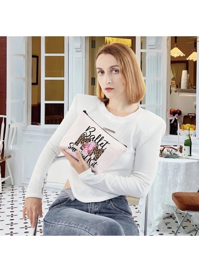 LEVLO Ballet Mom Cosmetic Bag Dancing Mom Gift Ballet Mom Survival Kit Make Up Zipper Pouch Bag Baller Merchandise (Ballet Mom) - Image 4