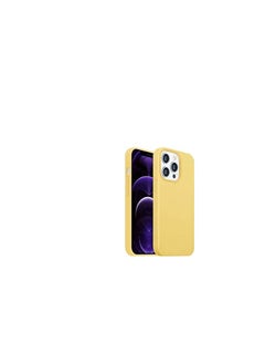 Silicone Case Compatible with iPhone 13 Pro, Full Body Protection Phone Case Liquid Silicone Soft Microfiber Lining Slim Back Cover - Yellow