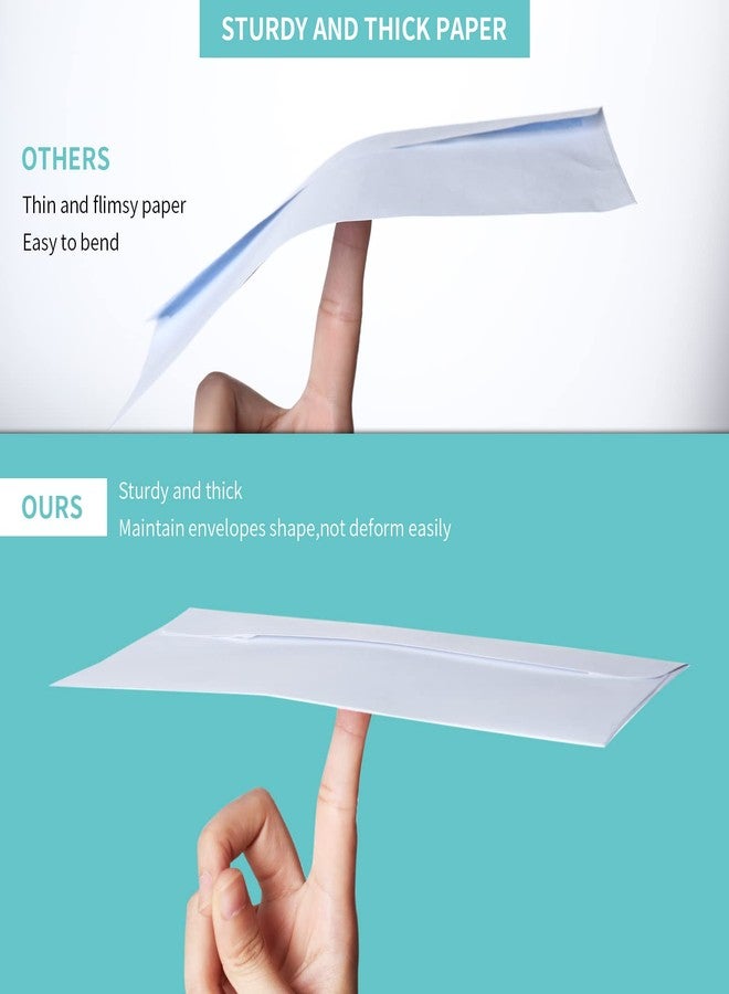 Granhoolm 50 pack Security Envelopes #10,Envelopes Self Seal,Envelopes Letter Size,Mailing Envelope for Checks, Invoices,120GSM Thickness Paper(4-1/8" x 9-1/2") - Image 3