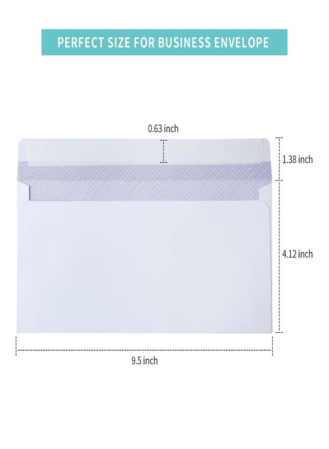 Granhoolm 50 pack Security Envelopes #10,Envelopes Self Seal,Envelopes Letter Size,Mailing Envelope for Checks, Invoices,120GSM Thickness Paper(4-1/8" x 9-1/2") - Image 5