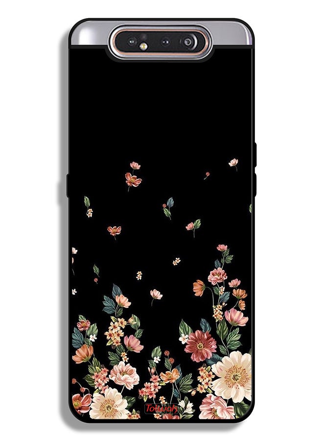 Tolwak Samsung Galaxy A80 Protective Case Cover Small Flowers In Bottom - Image 1