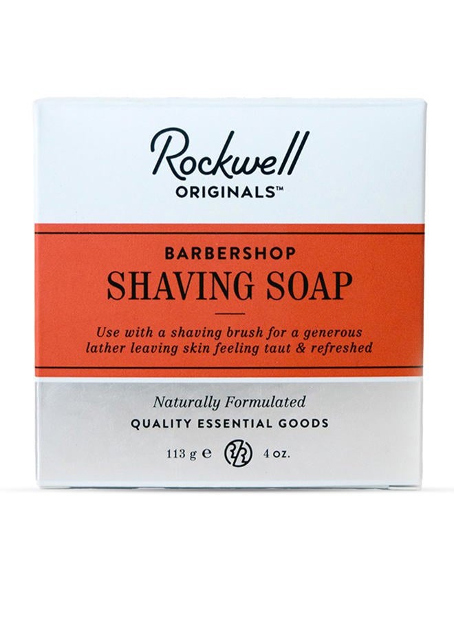 rockwell razors Rockwell Babershop Shaving Soap | Formulated with Shea Butter, Coconut Oil & Wheat Protein for Smooth & Soothing Wet Shave | Ideal for Sensitive Skin & Thick Beards - Image 1