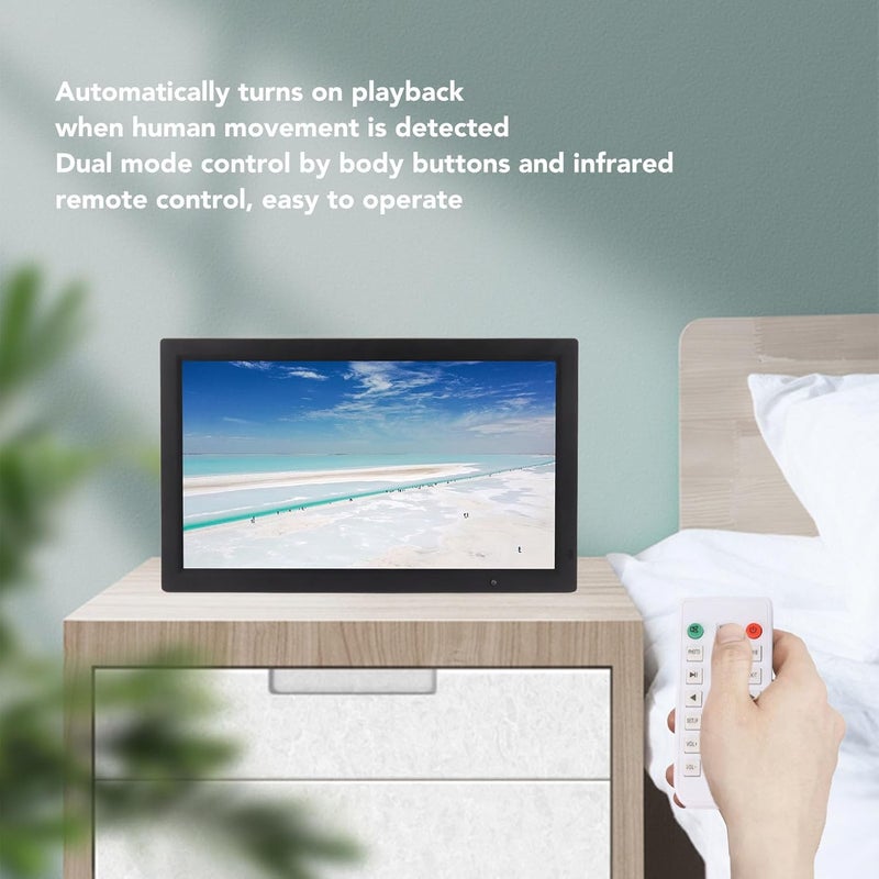 Cryfokt 23.6in Digital Picture Frame, HD WiFi Digital Photo Frame with Body Sensor, Extra Large Electronic Photo Frame for Living Room, Office - Image 3