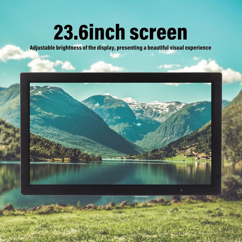 Cryfokt 23.6in Digital Picture Frame, HD WiFi Digital Photo Frame with Body Sensor, Extra Large Electronic Photo Frame for Living Room, Office - Image 2