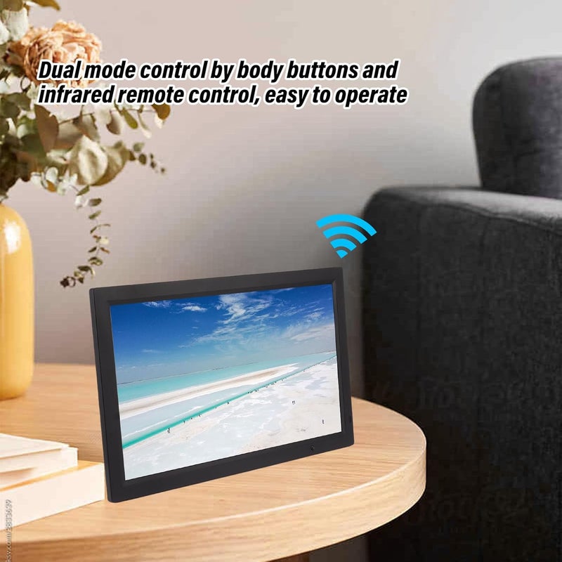 Cryfokt 23.6in Digital Picture Frame, HD WiFi Digital Photo Frame with Body Sensor, Extra Large Electronic Photo Frame for Living Room, Office - Image 5