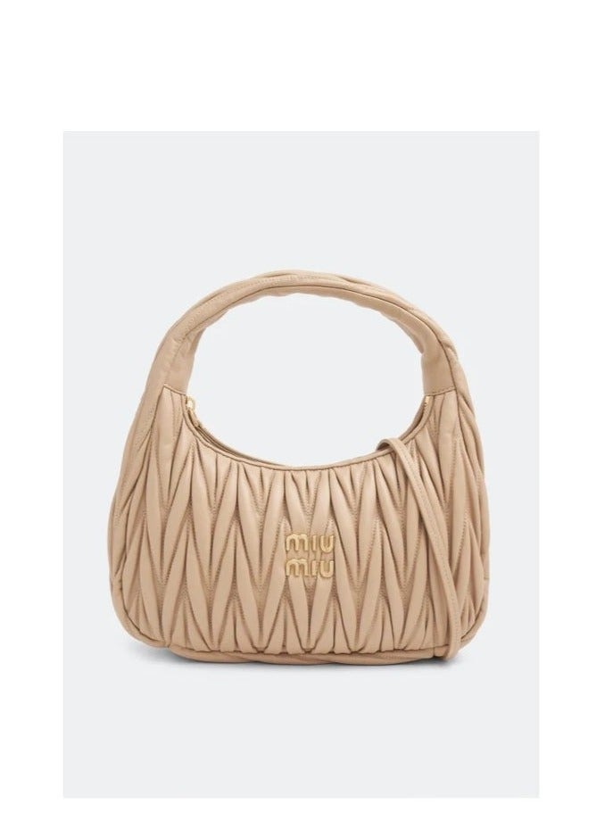 Miu Miu MIU MIU Wander quilted nappa leather hobo Crossbody Shoulder Bag - Image 1