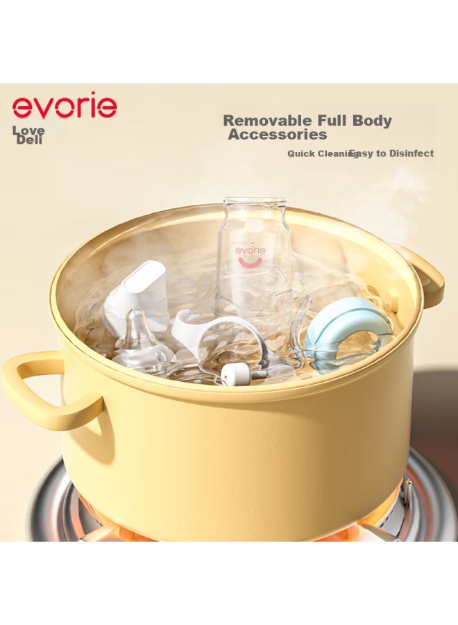 Evorie Baby Bottle With Handle And Gravity Ball, Wide Neck Tritan Bottle 300ml Blue - Image 5