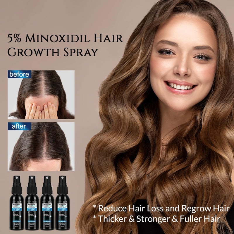 FUZYAT 5% Minoxidil Spray for Men and Women, Minoxidil for Women Hair Growth, Minoxidil for Men Hair Growth Spray 4PCS. - Image 4