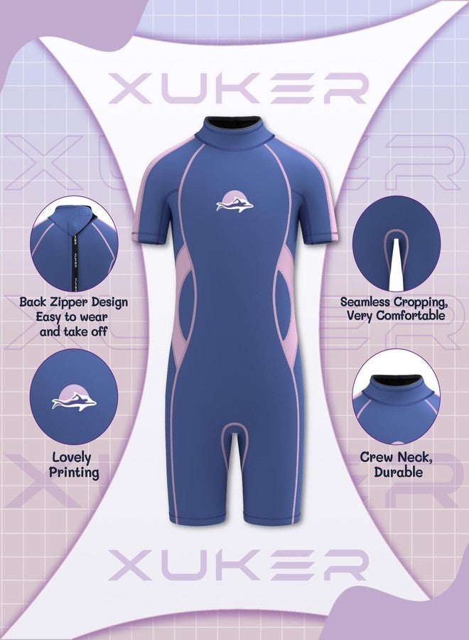 XUKER Kids Wetsuit for Boys Girls Toddlers 3mm Shorty Wet Suit Neoprene Back Zip Thermal Wetsuits for Teens Scuba Dive Swimming Boating Snorkeling - Image 3