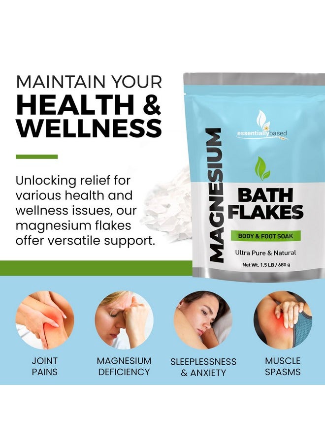 essentiallybased Magnesium Flakes By Essentially Based24 Oz Ultra Pure Magnesium Chloride In Resealable Packalternative To Epsom Bath Saltsuse For Magnesium Bath Soak Or Foot Soak  - Image 4