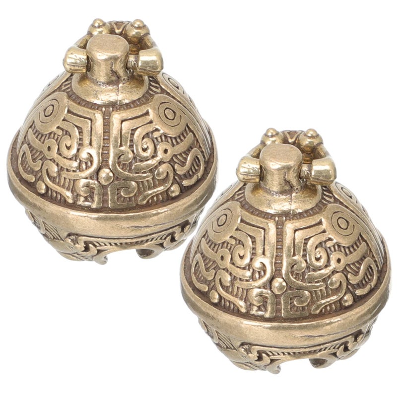2 Vintage Small Bell Pendant For Crafts Keychain Making Charming Decor - Image 2