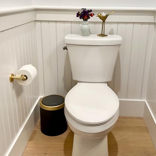 URALFA Automatic Motion Sensor Bathroom Trash Can with Lid, Touchless Trash Bin, Smart Dog Proof Garbage Can, Small Waste Basket for Toilet, Office, Bedroom, 2.8 Gallon, Dark Grey - Image 3