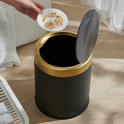 URALFA Automatic Motion Sensor Bathroom Trash Can with Lid, Touchless Trash Bin, Smart Dog Proof Garbage Can, Small Waste Basket for Toilet, Office, Bedroom, 2.8 Gallon, Dark Grey - Image 4