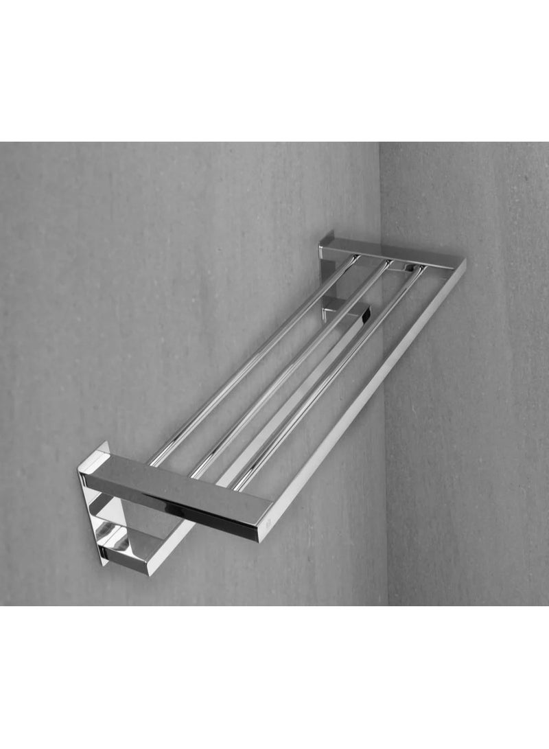 هزنت حامل منشفة وملابس من الفولاذ المقاوم للصدأ من Elite Premium، كروم - Image 4