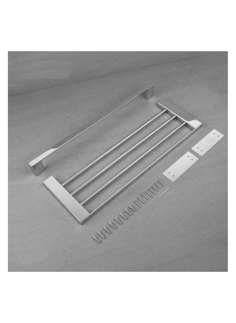 هزنت حامل منشفة وملابس من الفولاذ المقاوم للصدأ من Elite Premium، كروم - Image 5