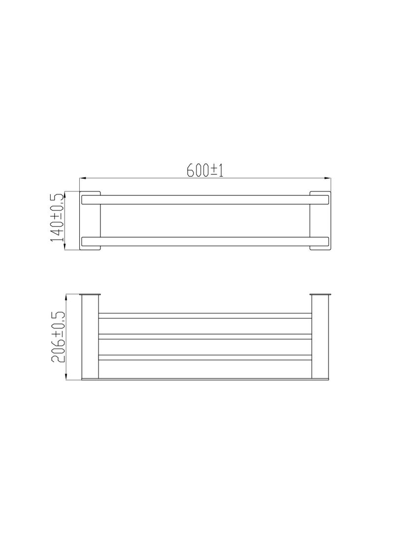 هزنت حامل منشفة وملابس من الفولاذ المقاوم للصدأ من Elite Premium، كروم - Image 2