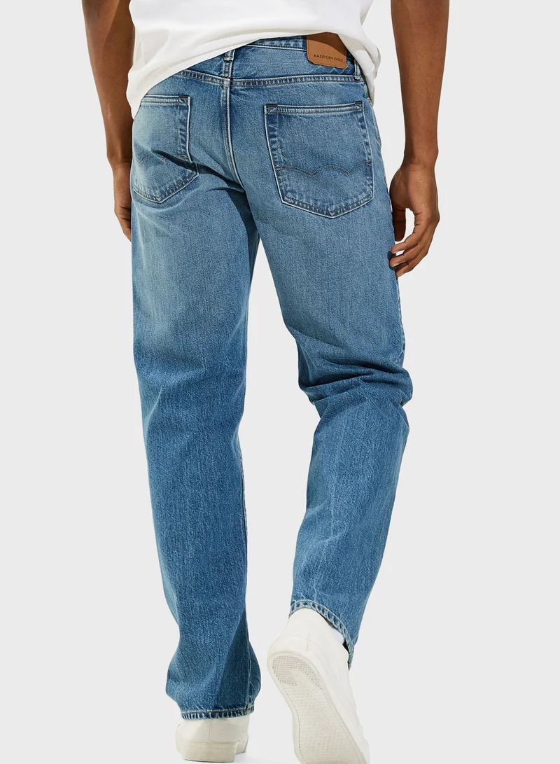 American Eagle Mid Wash Straight Fit Jeans