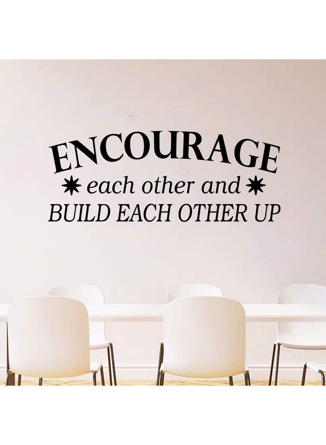 AnFigure Teamwork Wall Art, Motivational Wall Decals, Quotes Childrens Teenager Girl Boy Kids Nursery Playroom Poster Art Home Decor Vinyl Stickers Encourage Each Other & Build Each Other Up 32"x12.5" - Image 1