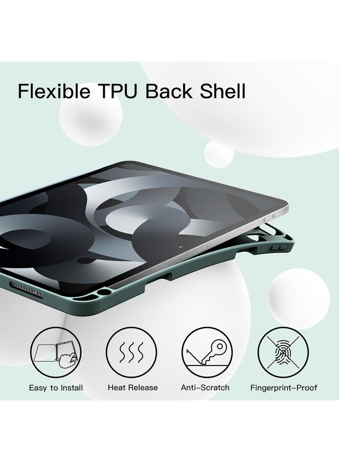 Raxoom iPad Air 11 Inch (M2) 2024 Case â€“ Green Trifold Stand Smart Cover with Auto Wake and Pencil Holder - Image 4