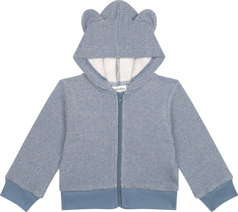 Antebies Blue Futter Bear Ears Sweatshirt Pants Set  - Image 3
