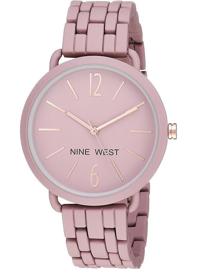 ناين ويست ساعة نسائية بسوار مطاطي - Image 1