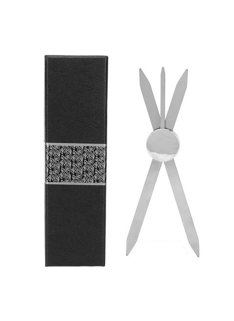 Adjustable Compass Eyebrow Ruler, Stainless Steel Eyebrow Positioning Makeup Measuring Tool (Silver)