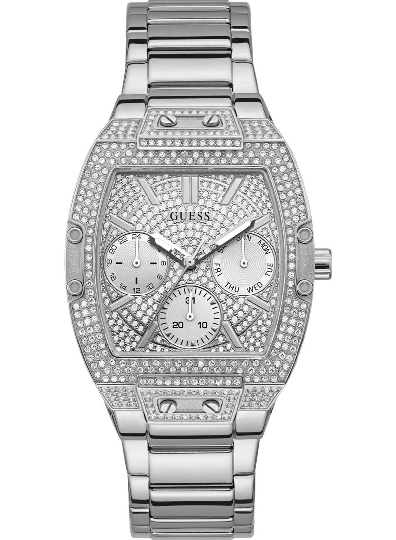 Guess Womens Phoenix silver paved with crystals watch GW0104L1 - Image 1