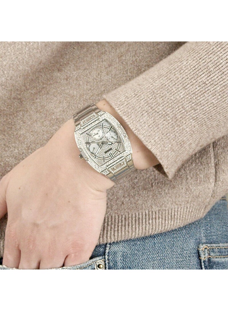 Guess Womens Phoenix silver paved with crystals watch GW0104L1 - Image 5