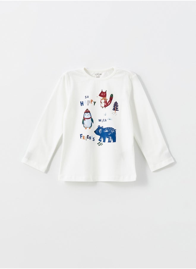 LC WAIKIKI Crew Neck Printed Baby Boy Pajamas Set  - Image 2