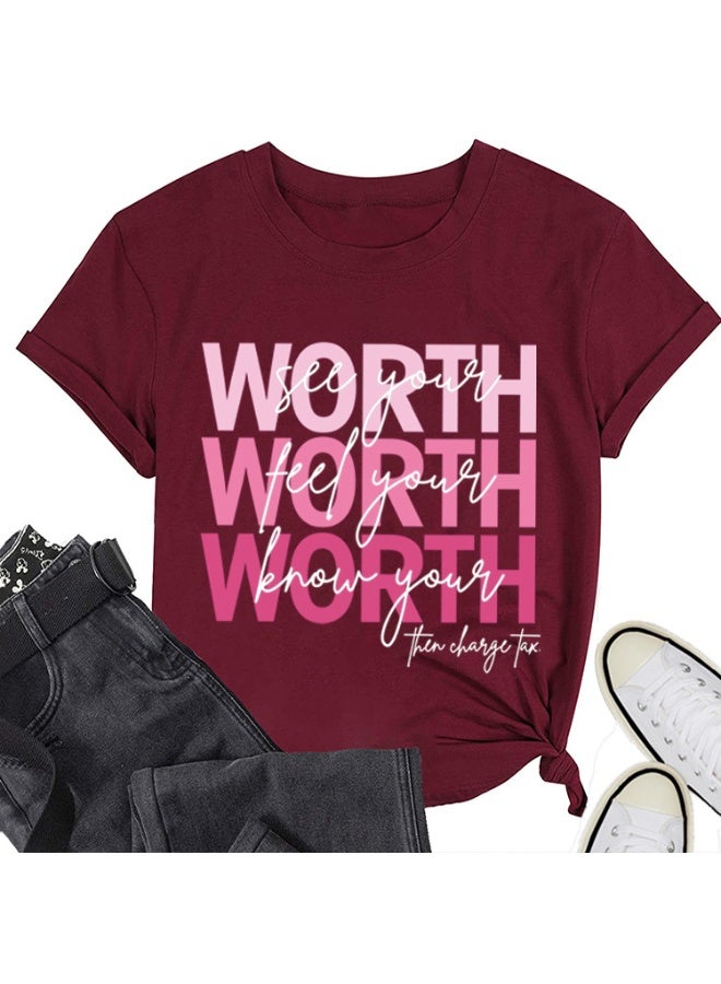 Women's Graphic T Shirts Casual Funny Printed Short Sleeve Undershirts Crewneck Summer Shirts for Women - Image 2