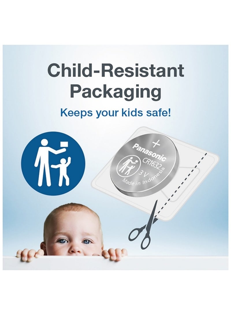 Panasonic 5-Pieces Panasonic CR1632 Lithium 3V Indonesia Batteries - Image 2