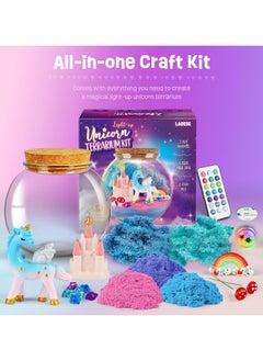 ARNOTEC 【Unicorn Terrarium Kit】DIY Unicorn Garden Kit with 13-Color Remote-Controlled LED Light | Arts and Crafts Gift for Girls Ages 4-12 | Perfect Birthday, Christmas, Easter Present  - Image 4