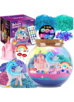 ARNOTEC 【Unicorn Terrarium Kit】DIY Unicorn Garden Kit with 13-Color Remote-Controlled LED Light | Arts and Crafts Gift for Girls Ages 4-12 | Perfect Birthday, Christmas, Easter Present  - Image 1