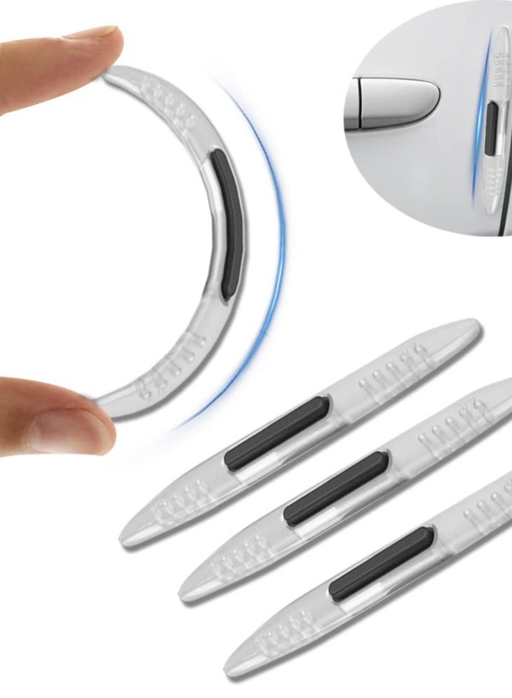 Clear Car Door Side Guards, Silicone Anti Collision Anti-Scratch Protectors for Rearview Mirror, Door, and Bumper, Set of 4 - Image 1