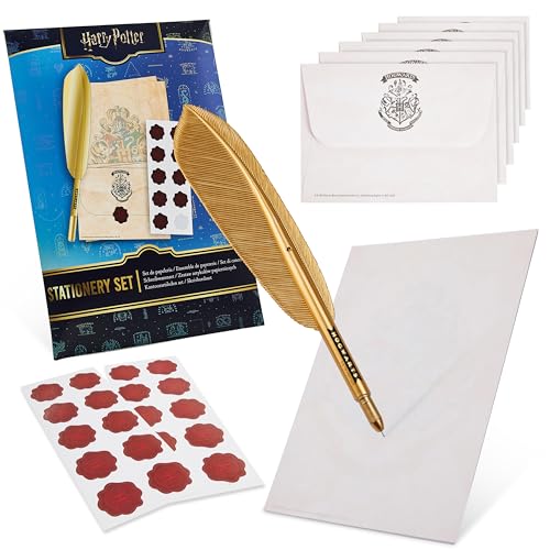 Harry Potter Gifts Letter Writing Kit for Kids, Teens with A5 Paper, Envelopes, Quill Pen, Stickers, Stationery Set, Hogwarts - Image 1