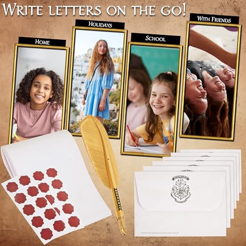 Harry Potter Gifts Letter Writing Kit for Kids, Teens with A5 Paper, Envelopes, Quill Pen, Stickers, Stationery Set, Hogwarts - Image 5