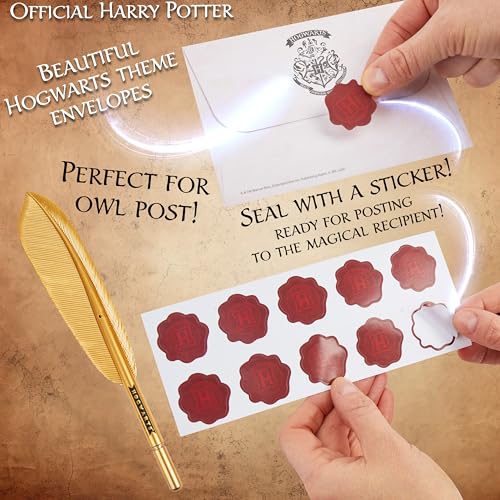 Harry Potter Gifts Letter Writing Kit for Kids, Teens with A5 Paper, Envelopes, Quill Pen, Stickers, Stationery Set, Hogwarts - Image 4
