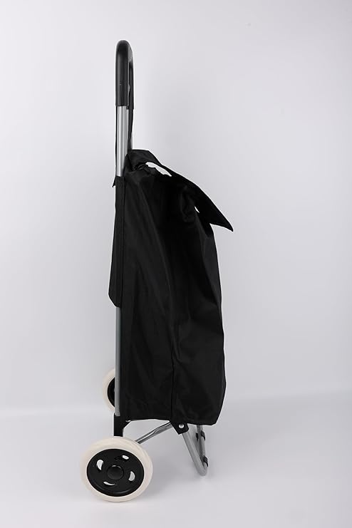 Home Dwell 2-Wheel Shopping Trolley | Black | Foldable, Lightweight & Spacious Trolley for Groceries, Laundry & Everyday Use - Image 2