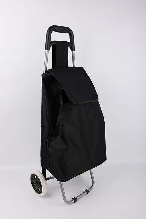 Home Dwell 2-Wheel Shopping Trolley | Black | Foldable, Lightweight & Spacious Trolley for Groceries, Laundry & Everyday Use - Image 4