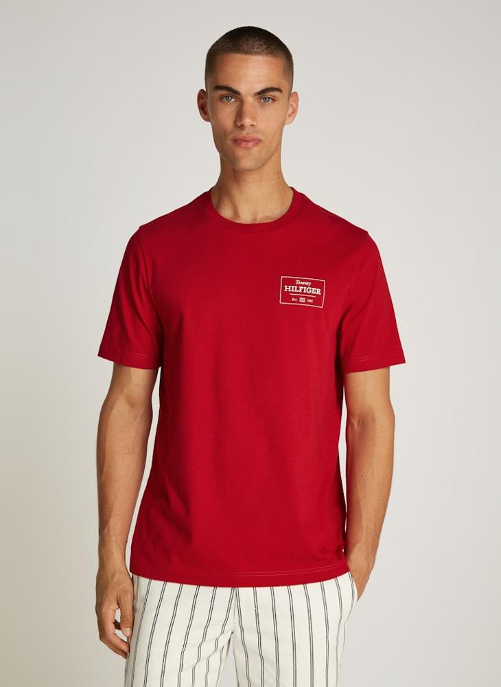 TOMMY HILFIGER Logo Print Short Sleeve Crew  Neck T-Shirt  - Image 1