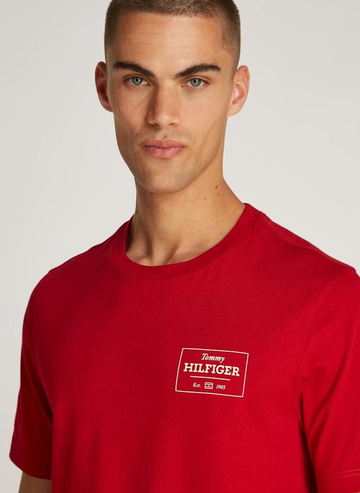 TOMMY HILFIGER Logo Print Short Sleeve Crew  Neck T-Shirt  - Image 3