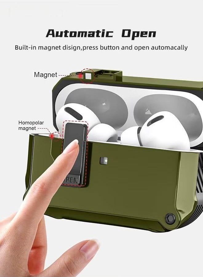 general AirPods Pro 2/1 Case Cover with Lock, Full-Body Protective Tough Cover, Hard Shell Rugged Shockproof Cover Compatible with Apple Airpods Pro 2/1(2022/2019) Case - Image 3