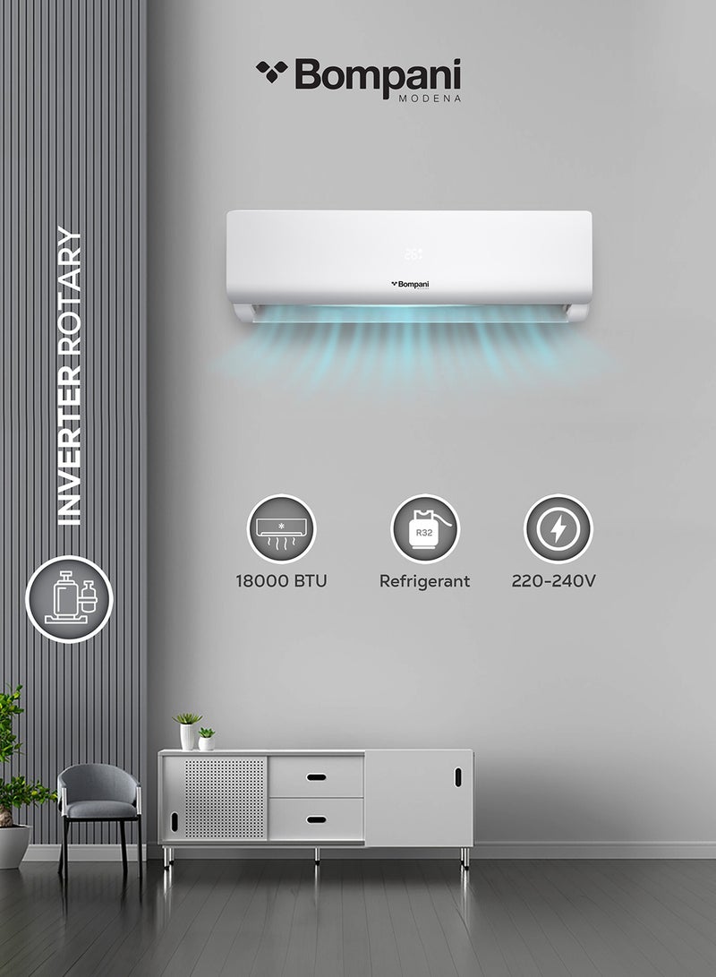 Bompani Split Ac White 18000 Btu Inverter Rotary R410A Cool Only BSAC187VT White - Image 3