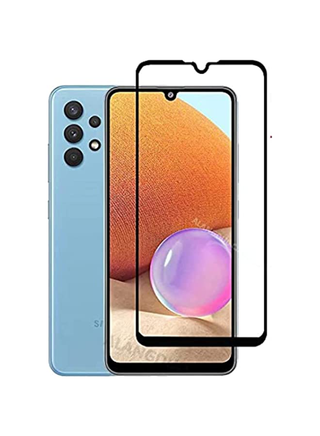 vesus حماية شاشة زجاجية كاملة اللصق من سامسونج جالاكسي A32 4G / A31 - حماية شاشة من الحافة إلى الحافة باللون الأسود