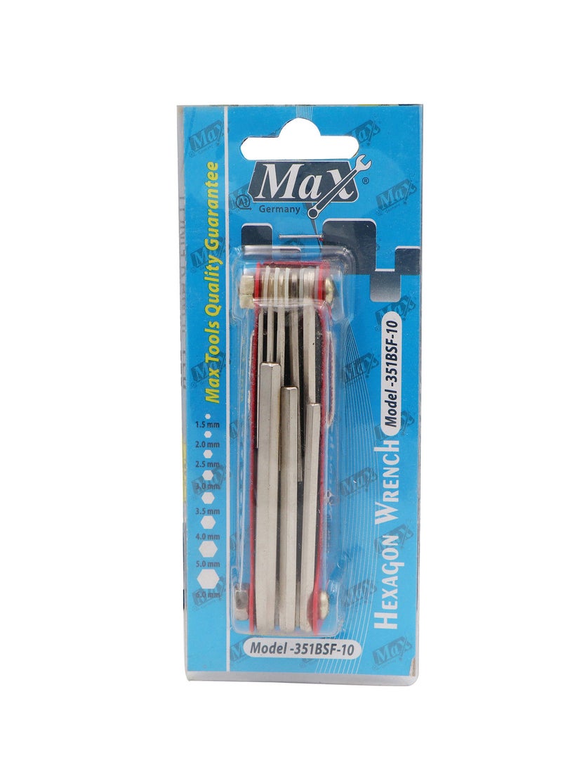 Max Germany Max Germany 351BSF-10 Folding Allen Keys Set  - Image 4