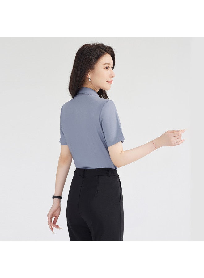 ROMON Women'S Short-Sleeve Shirt, Versatile Fashion For Business, Daily Wear, And Commuting - Image 5