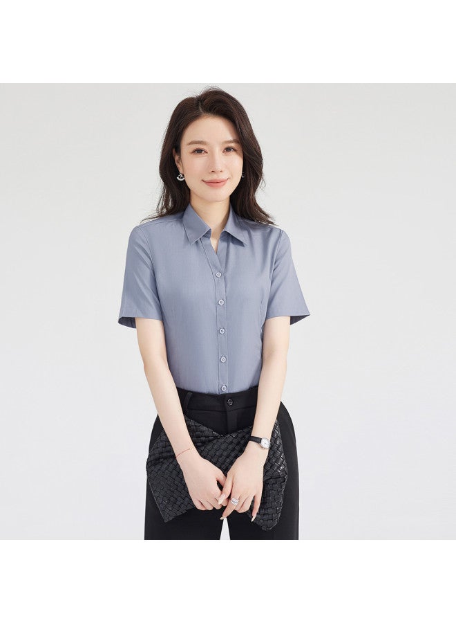 ROMON Women'S Short-Sleeve Shirt, Versatile Fashion For Business, Daily Wear, And Commuting - Image 3