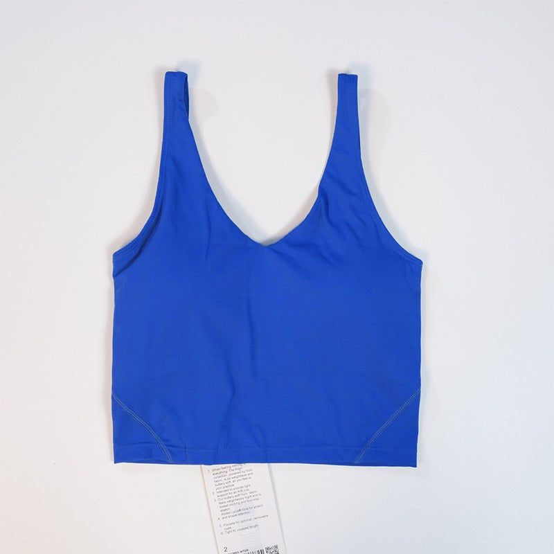 Yoga Clothing Nylon Women'S Sports Vest U-Shaped Bra Bright Back Bra Fitness Jogging Lined Vest With Chest Cup - Image 1