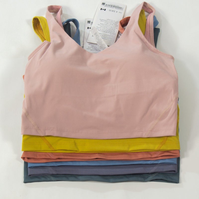 Yoga Clothing Nylon Women'S Sports Vest U-Shaped Bra Bright Back Bra Fitness Jogging Lined Vest With Chest Cup - Image 2