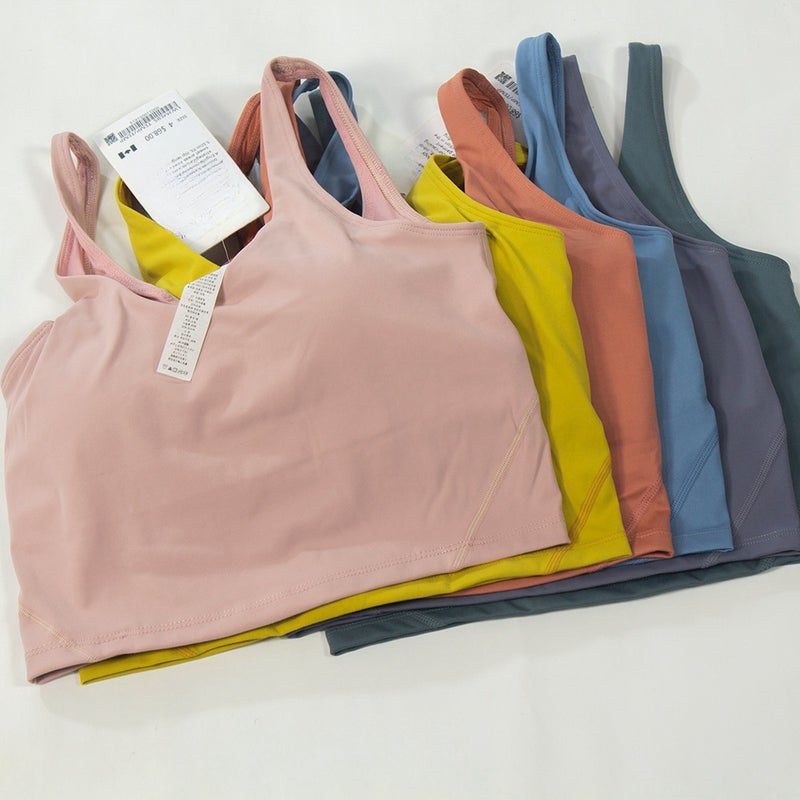 Yoga Clothing Nylon Women'S Sports Vest U-Shaped Bra Bright Back Bra Fitness Jogging Lined Vest With Chest Cup - Image 4